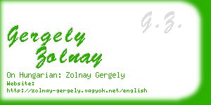 gergely zolnay business card